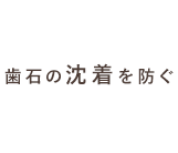 歯石の沈着を防ぐ
